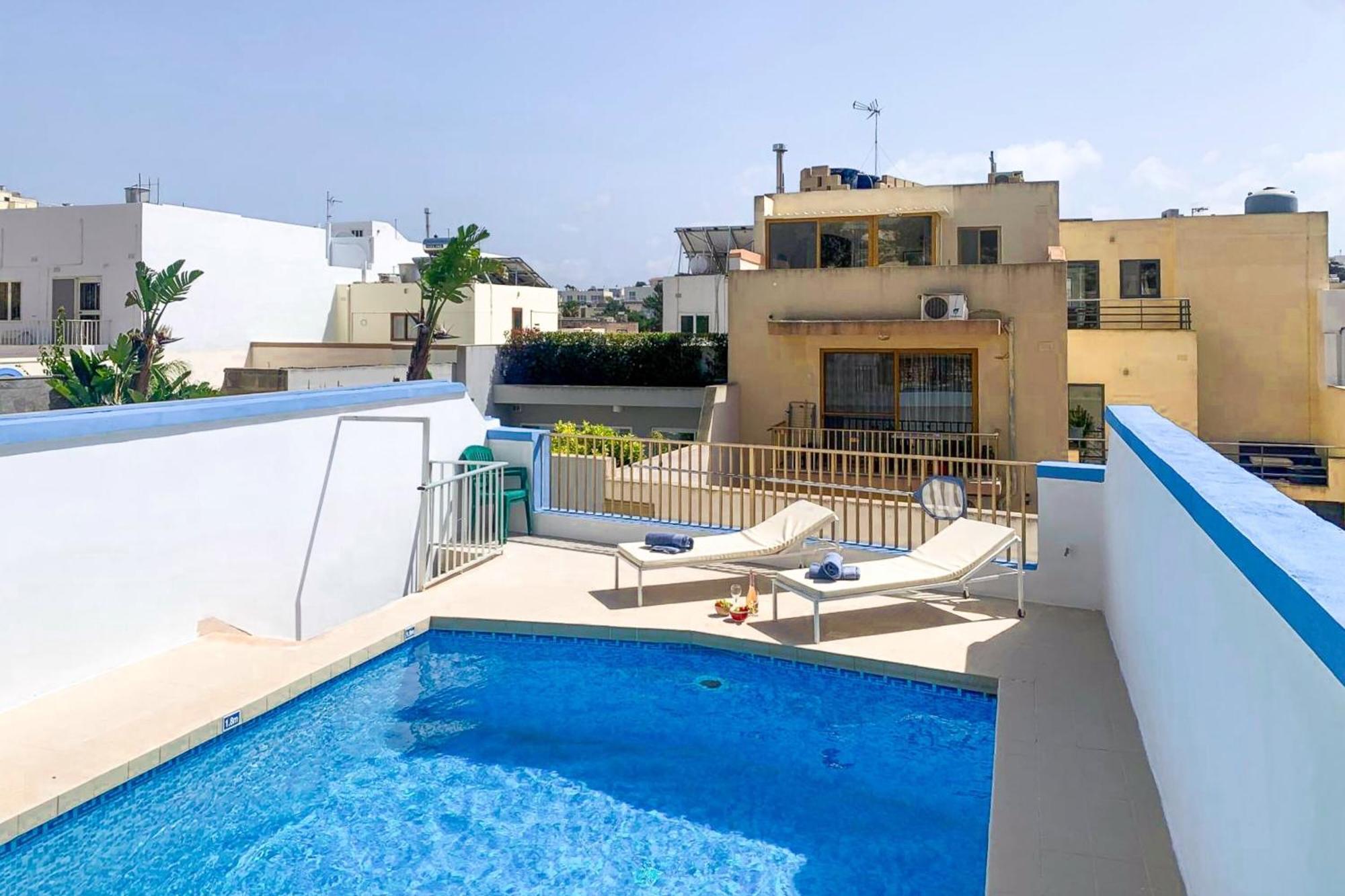 Pool & Sea Merill Apartments Mellieha Ngoại thất bức ảnh